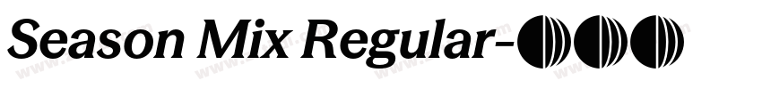 Season Mix Regular字体转换